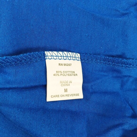 New TURTLE BAY Miss Roy 3/4 Sleeve Top MEDIUM(8-10) Blue Cotton Blend - Picture 9 of 9